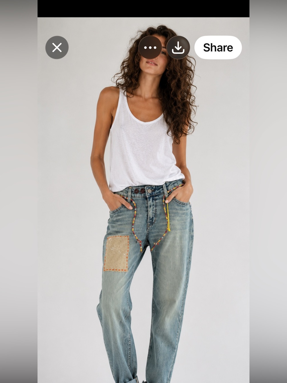 Levi’s slim cuffed drop crotch